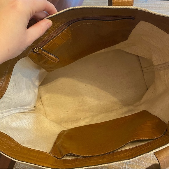 MICHAEL KORS Fulton Canvas & Croc Embossed Leather Tote - Picture 8 of 8